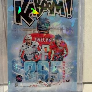 Alex Ovechkin Kaboom Holographic Hockey Card. Fan Art. Novelty.